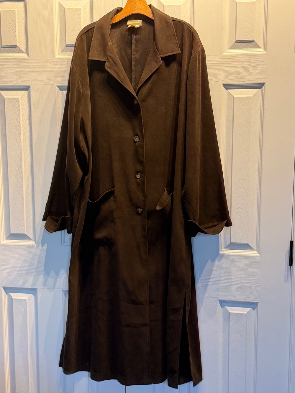Classic Women's Brown Lightweight Duster Coat - 3X